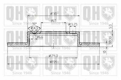 QUINTON HAZELL bdc4957 -  Тормозной диск